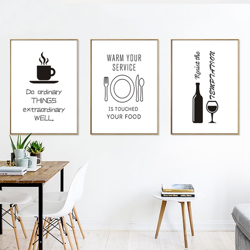 Minimalist Food Wine - Leinwand Wandkunst Malerei