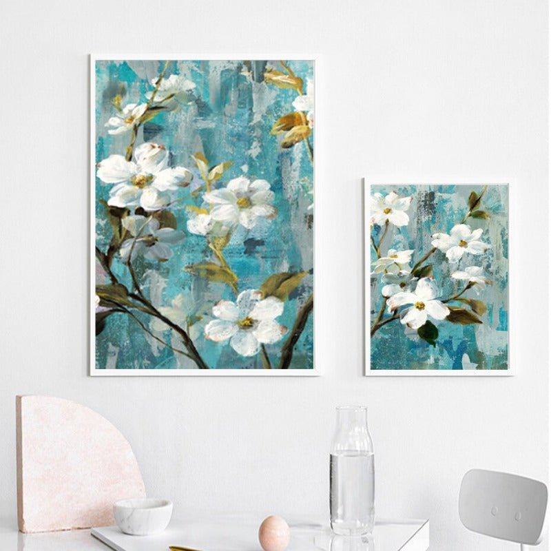 Apple White Flower Bilder - Leinwand Wandkunst Malerei