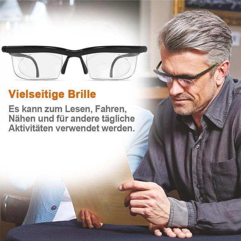 Brehn | Einstellbare Fokus-Brille | Variabler Dioptrien-Bereich (-6,0 bis +3,0) | Unisex | Dual-Lens-Technologie für Nah- & Fernsicht | Robuster Flex-Rahmen