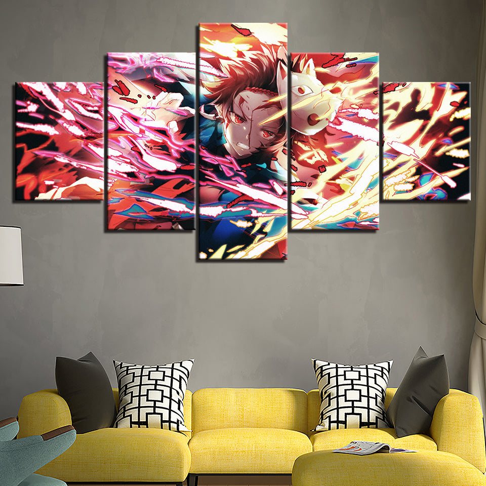 Demon Slayer Anime - Leinwand Wandkunst Malerei