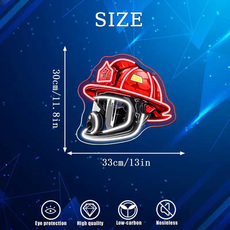 Brehn | Feuerwehrhelm Neonzeichen