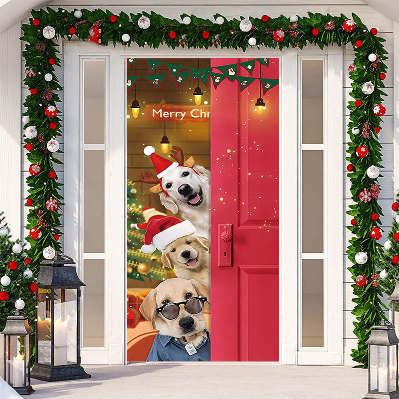 Brehn | Weihnachts Tür Banner, Weihnachtsmann Türabdeckung Feiertagsdekoration