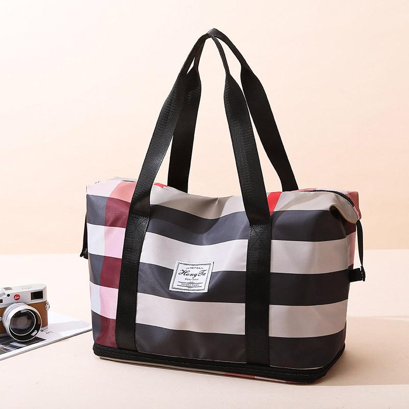 Brehn | Modische karierte Reisetasche