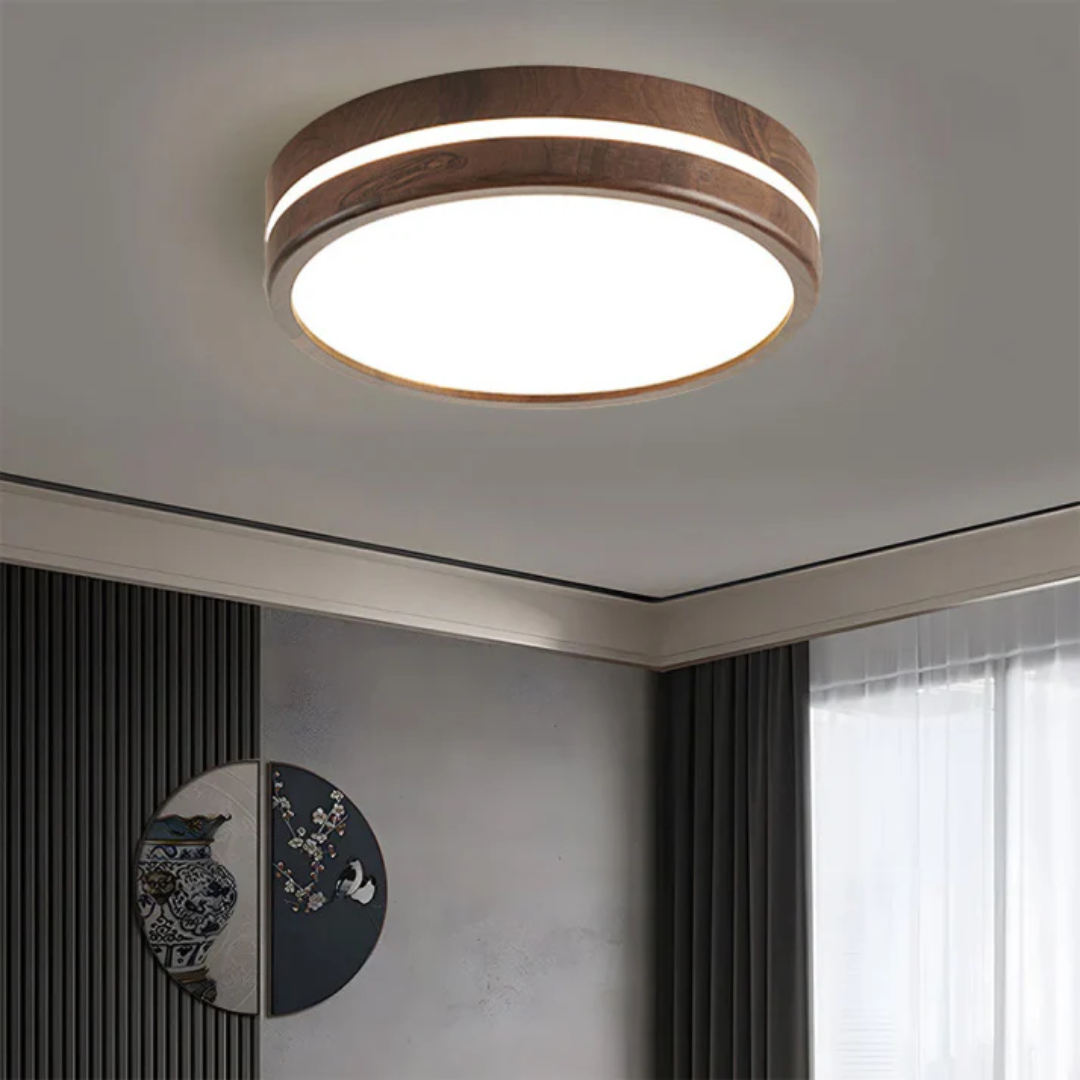 Brehn | Stylische Holz-LED-Deckenleuchte