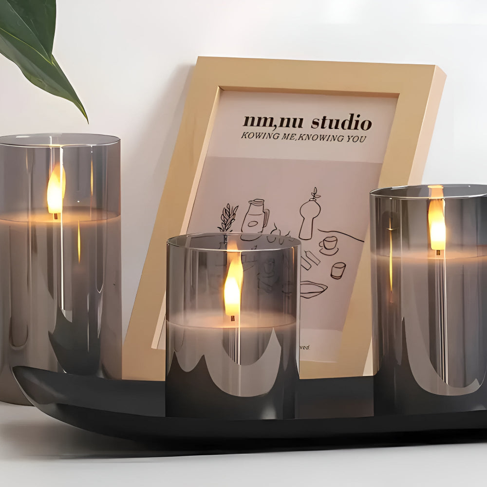 3D Flacker Flameless Kerzen Set | Brehn