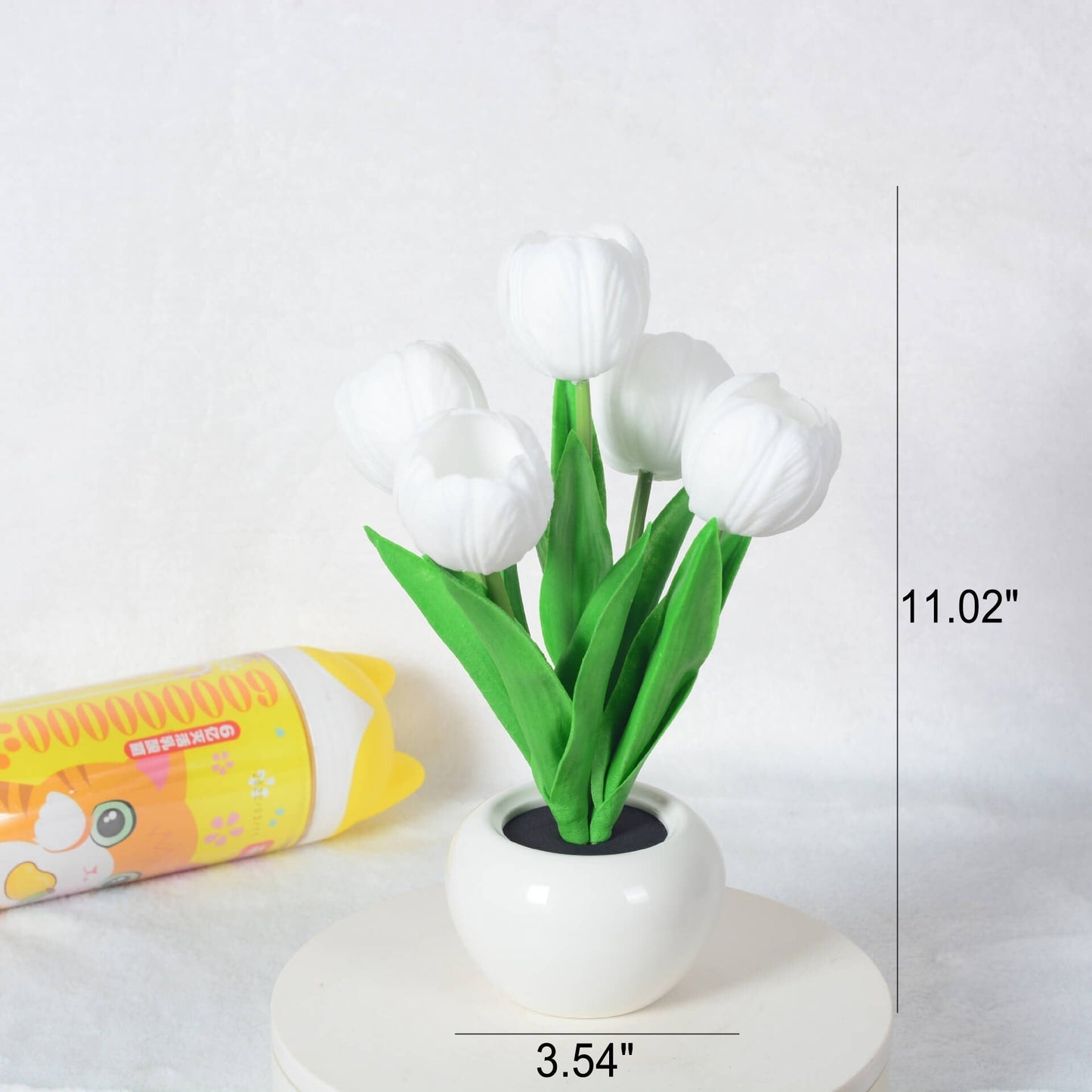 Moderne, kreative LED-Tischleuchte in Tulpen-Pfingstrosen-Optik