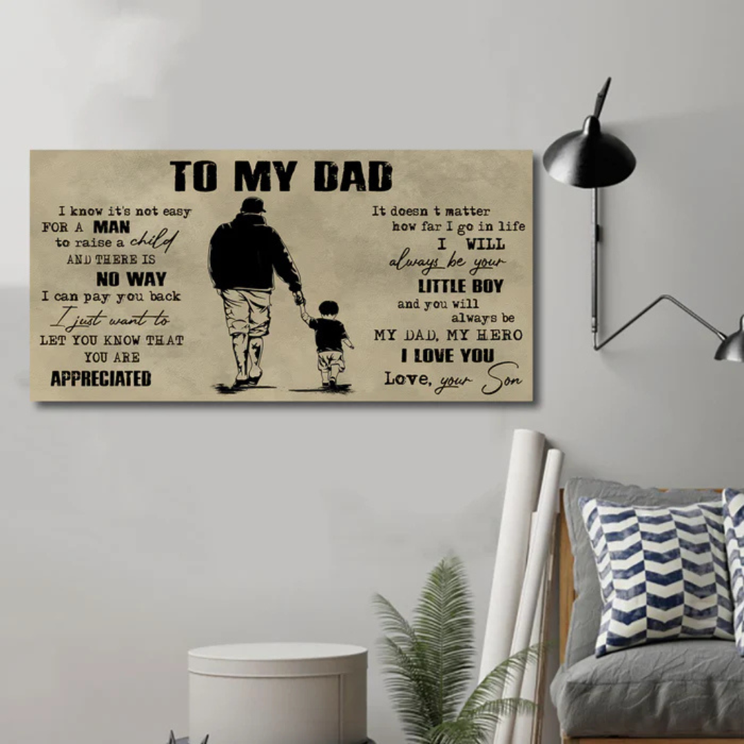 Personalisierter Vater-Sohn-Leinwanddruck
