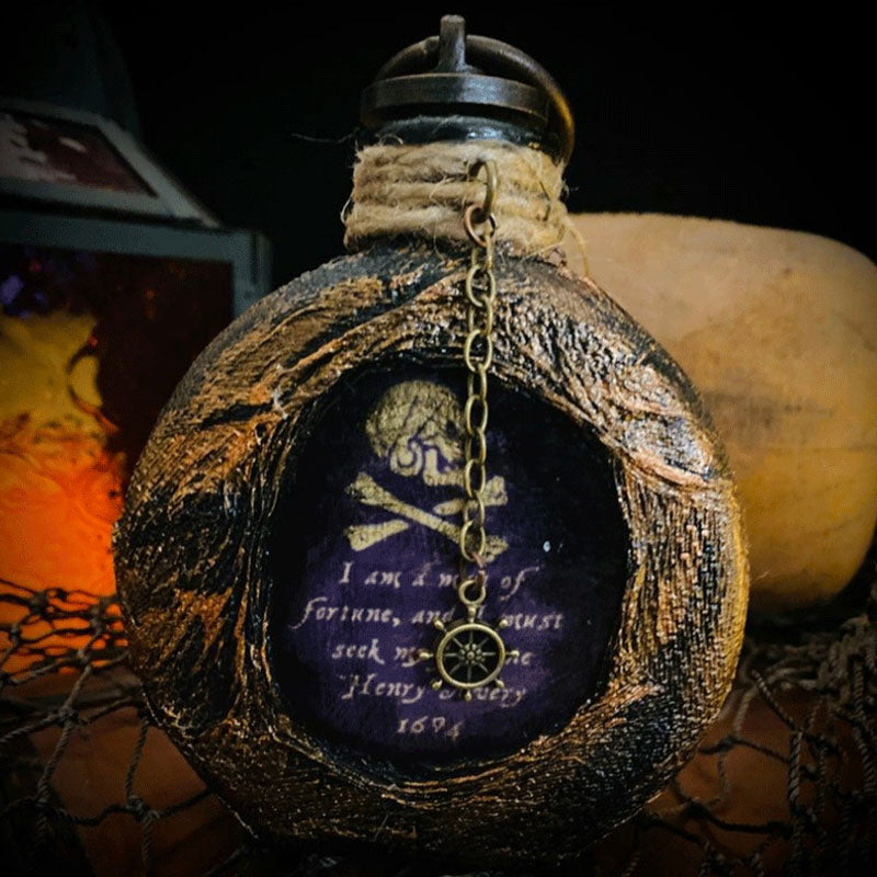 Skull Pirate Rum Flasche aus Harz | Brehn