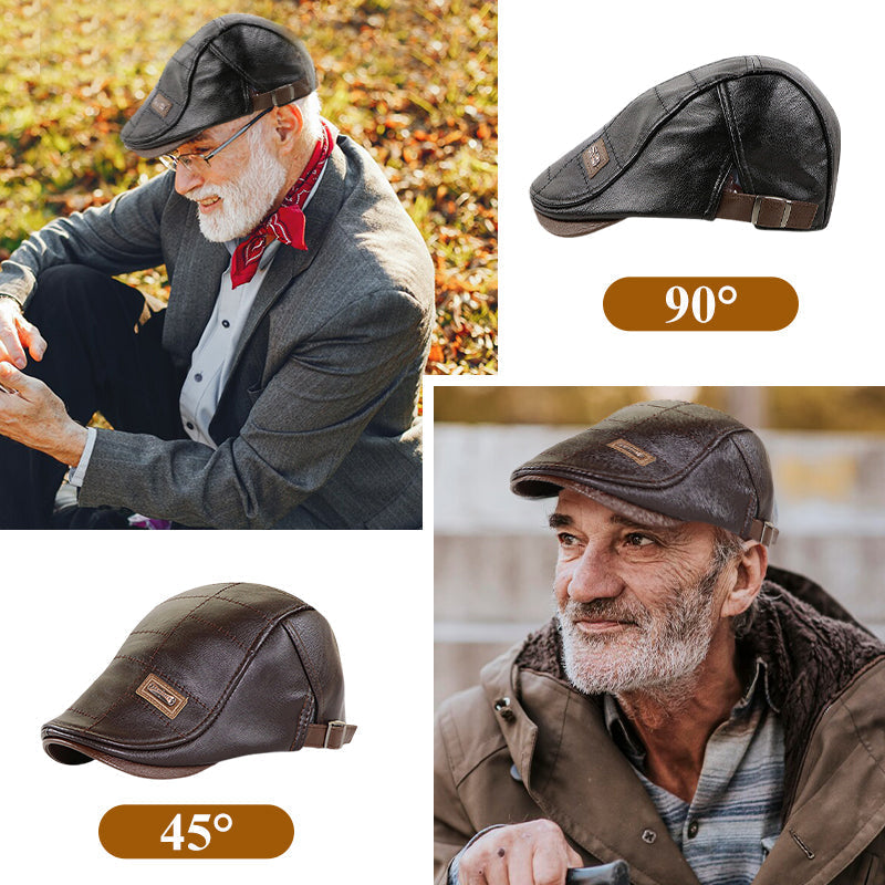 Brehn | ElderLux Plüschleder-Beret | Gemütliche Eleganz für ein warmes Wintererlebnis