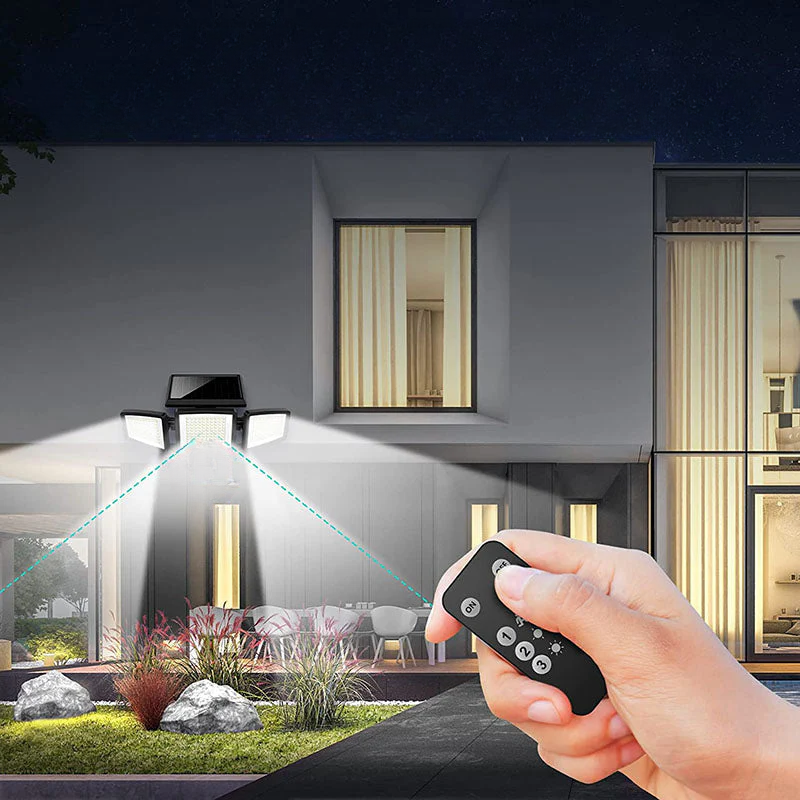 Solarbetriebene Sicherheitsleuchte mit Bewegungsmelder – LED Außenstrahler für Haus und Garten | Brehn