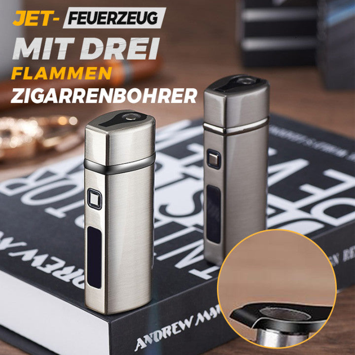 Jet-Feuerzeug mit drei Flammenn
