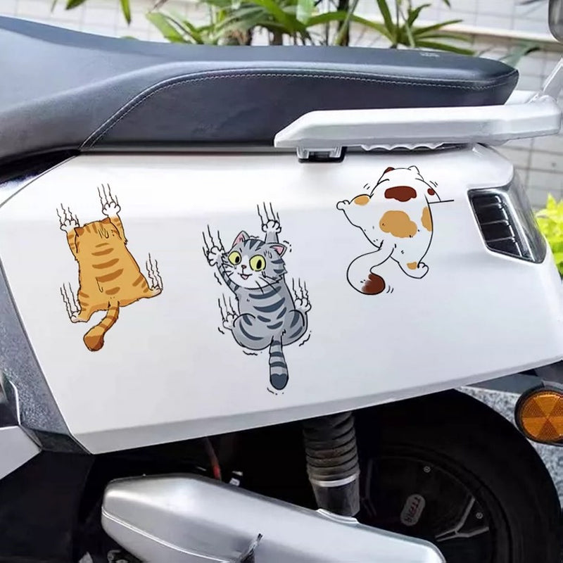 Niedliche Katzen Cartoon Aufkleber für Autos, 3 Stk. | Brehn