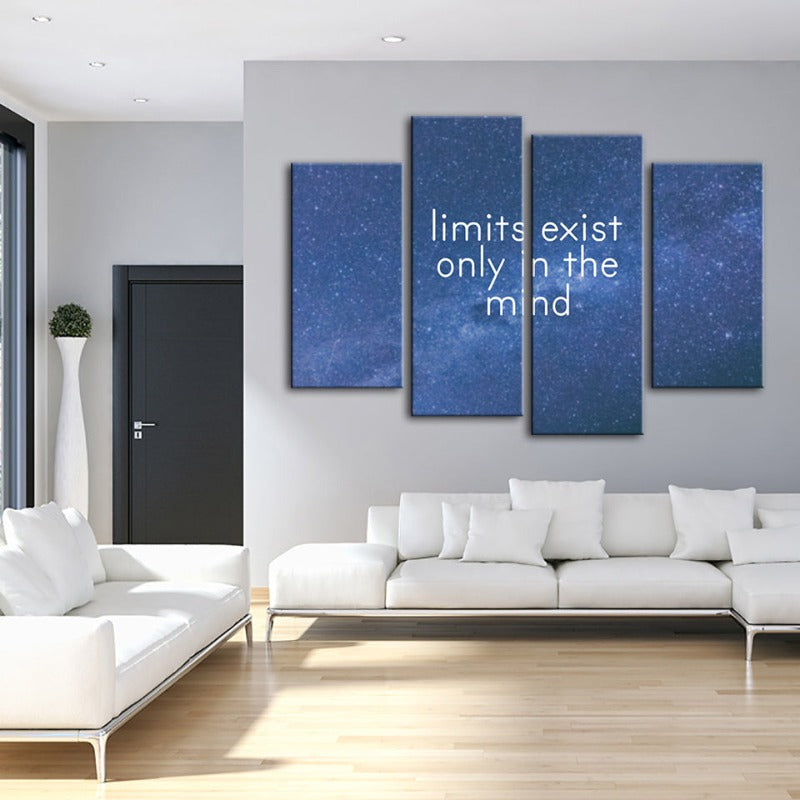 4-teilige Galaxy Motivation - Leinwand Wandkunst Malerei