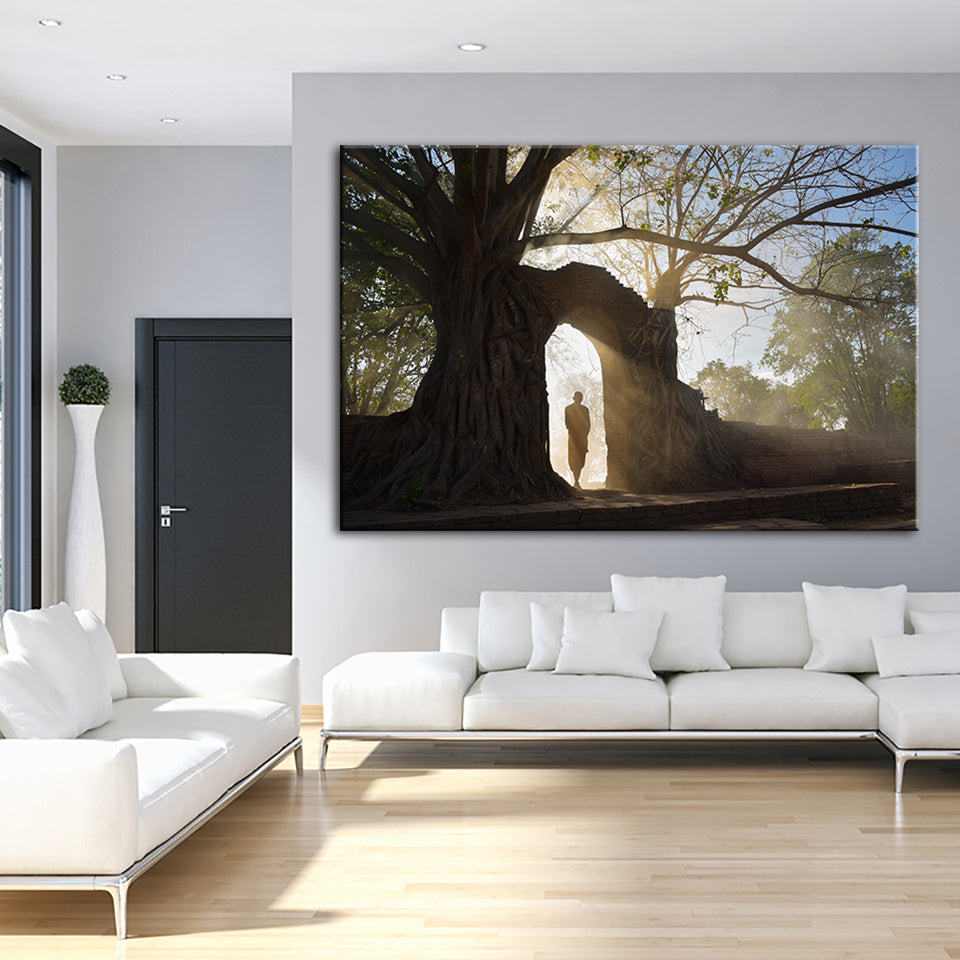 Lone Man Nature - Leinwand Wandkunst Malerei