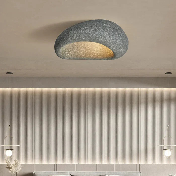 Brehn | Natürliche Wabi Sabi Deckenlampe - SereneAura