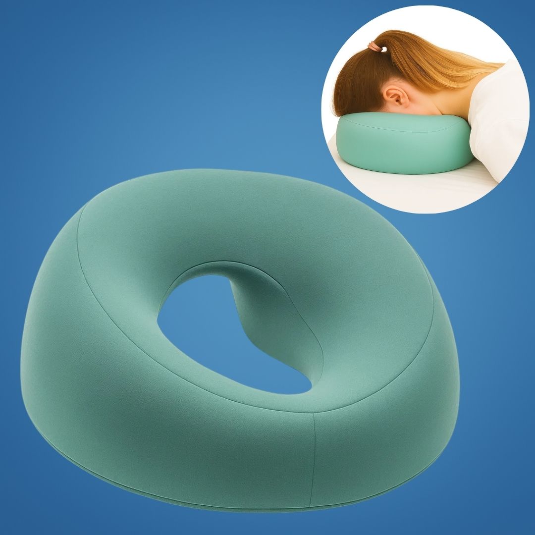 FaceEase | Face-Down-Kissen – Druckentlastungsunterstützung – Konturiertes Memory-Schaum – Ideal für Massage, Schönheit & Bauchschlaf Brehn