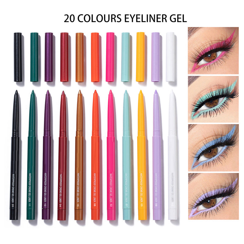 20 PCS Buntes Eyeliner Stift Set | Brehn