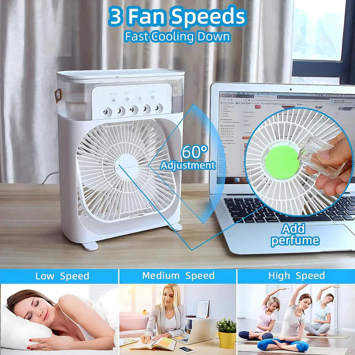 3-in-1 Ventilator mit 7-Farben LED-Licht - BreezeMaster Pro | Brehn