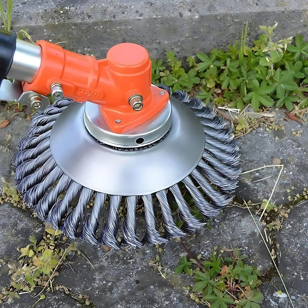 GrassCut TurboHead – Universelle 6-Klingen Unkrautbürste für Trimmer | Brehn