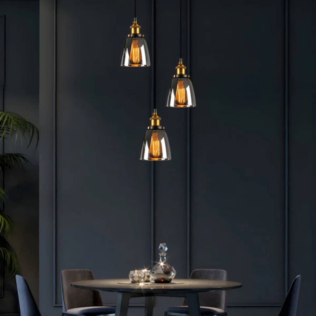 Brehn | Vintage Pendelleuchte Glas | Stylische Esstischlampe