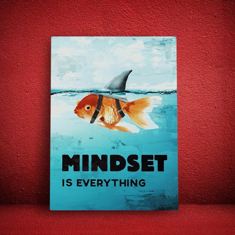 Mindset ist alles - Leinwand Wandkunst Gemälde