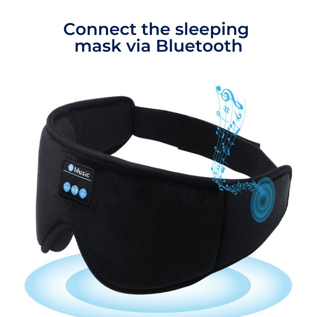 DreamSounds Bluetooth Schlafmaske mit integrierten Kopfhörern | für Reisen - Meditation - Lichtblockierende Komfort Brehn