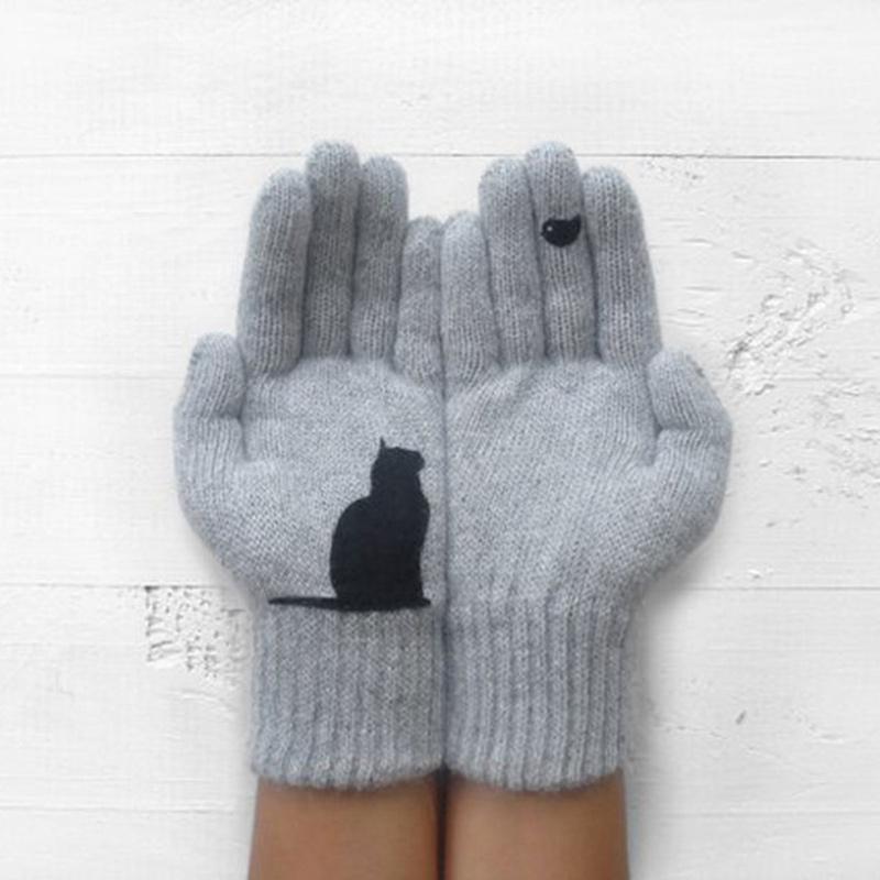 Brehn | Handschuhe aus Baumwolle im Katzenstil