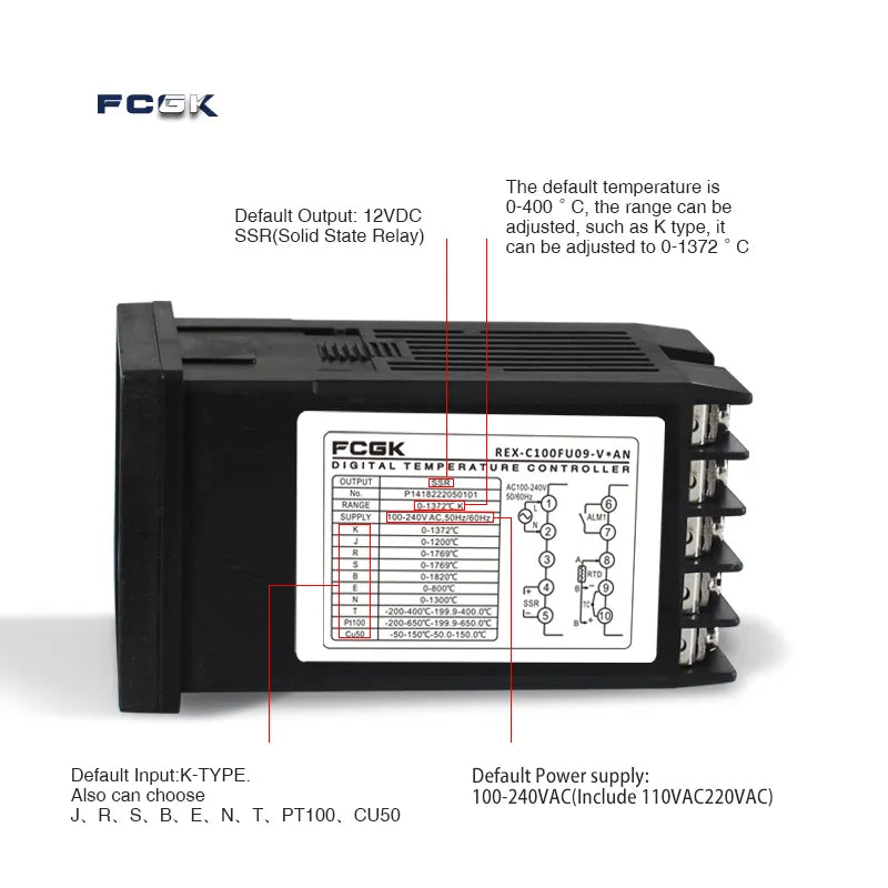 REX-C100 SSR-Ausgangsthermostat Digitaler Timer | Brehn