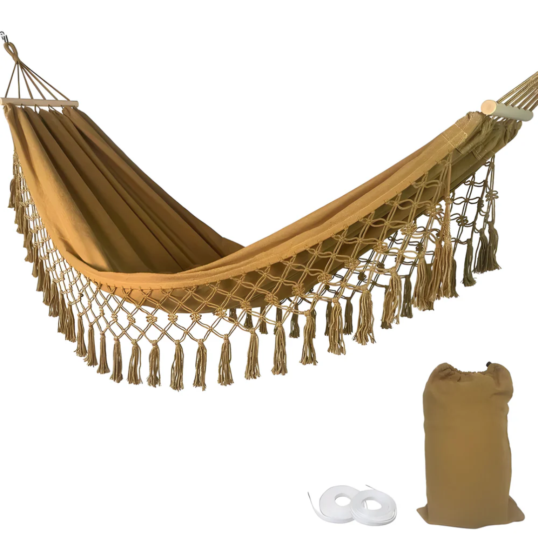 Brehn | Bequeme Boho-Hängematte aus Baumwolle