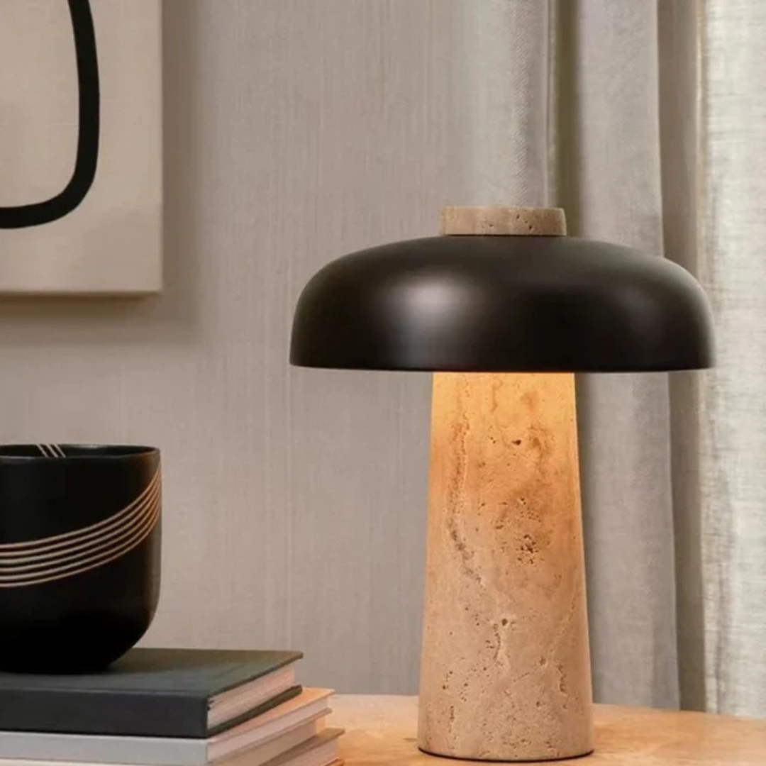 Brehn | Luxus Travertin LED Tischlampe