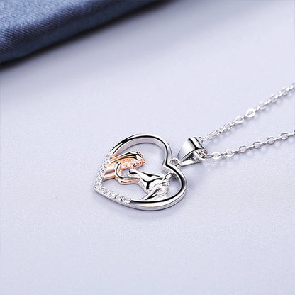 Mädchen- und Pferde-Halskette