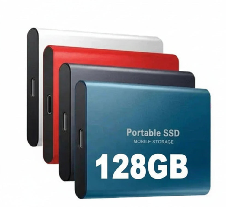 Tragbare externe SSD | Schneller USB 3.1 Typ-C-Speicher | Bis zu 128 GB