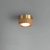 Walnuss-Deckenleuchte mit LED-Spot
