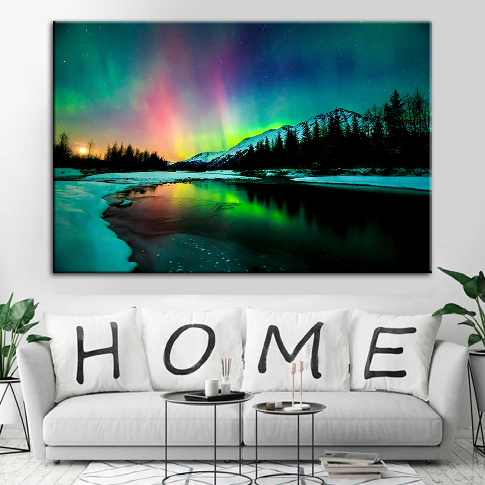 Irlands Aurora - Leinwand Wandkunst Gemälde