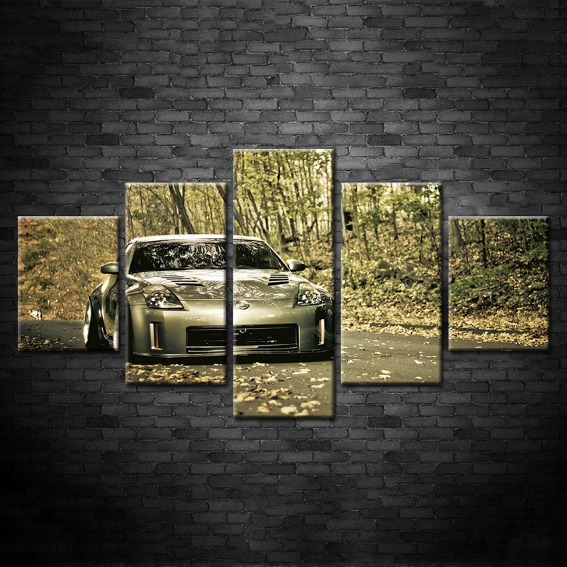 5 Teile Klassische Metallische Auto - Leinwand Wandkunst Gemälde