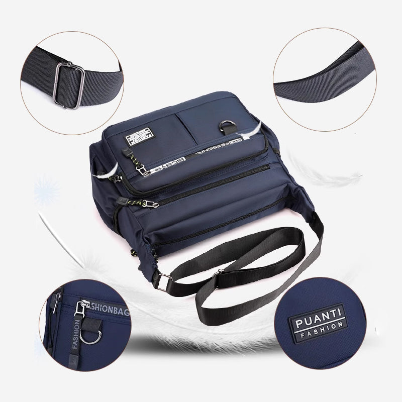 Herren Umhängetasche mit mehreren Taschen | Brehn