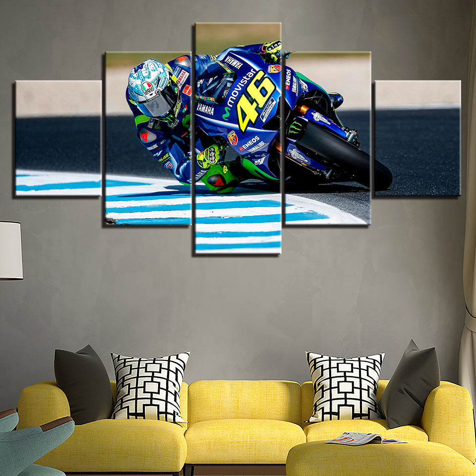 Motorradrennen - Leinwand Wandkunst Gemälde