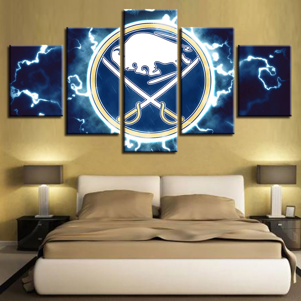 Elektrische Buffalo Sabers 5 Stück - Leinwand Wandkunst Malerei