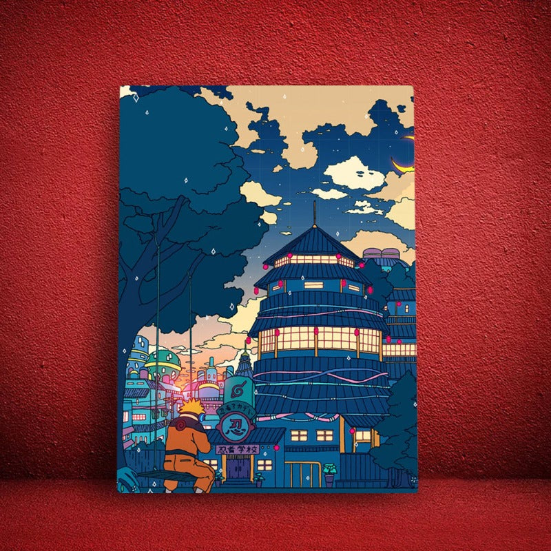 Anima Buildings - Leinwand Wandkunst Malerei