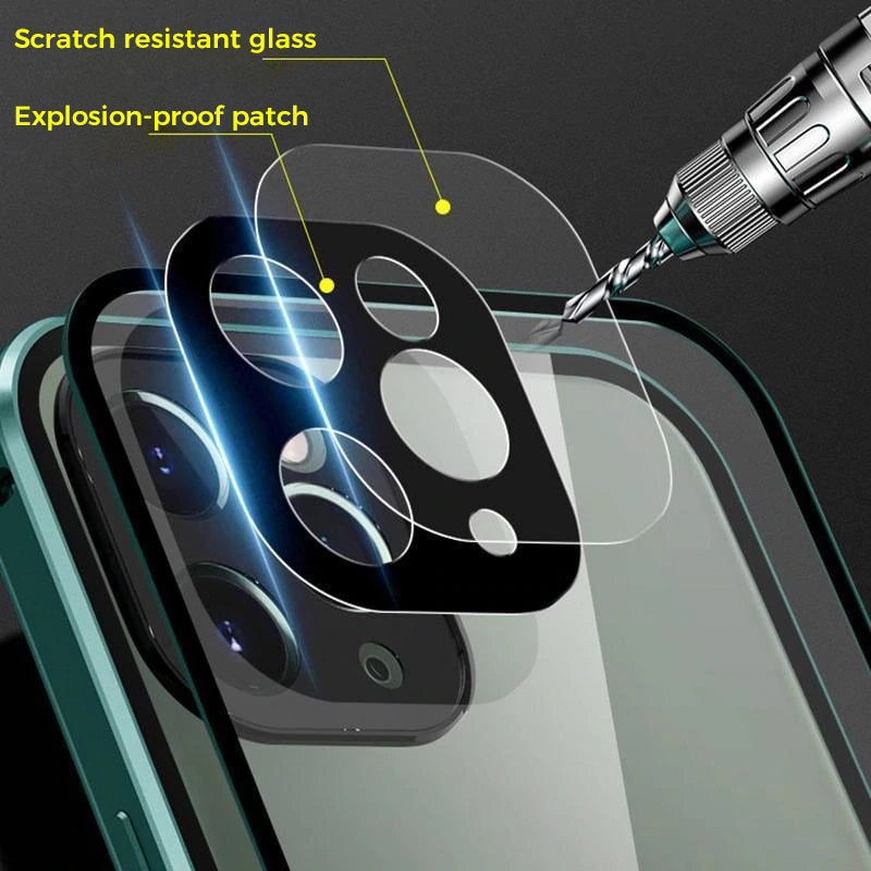 Brehn | Anti-Spionage gehärtete Glas-Hülle für iPhone