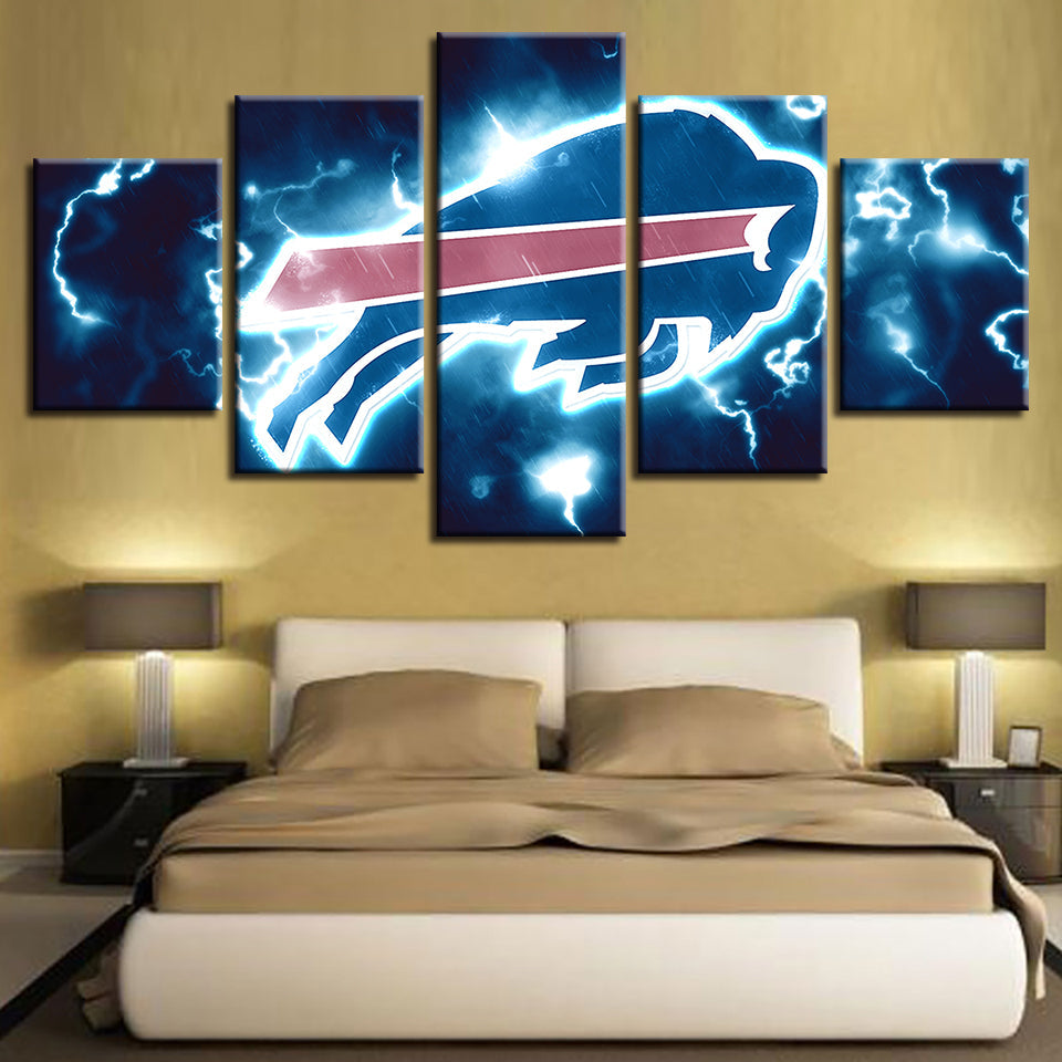 Wütende Buffalo Bills 5-teiliges Leinwandbild
