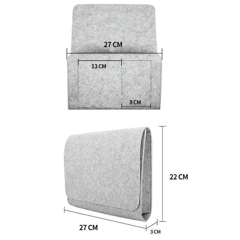 Brehn | Filz Bettaufhänger Organizer Tasche für Bett Sofa Schreibtisch