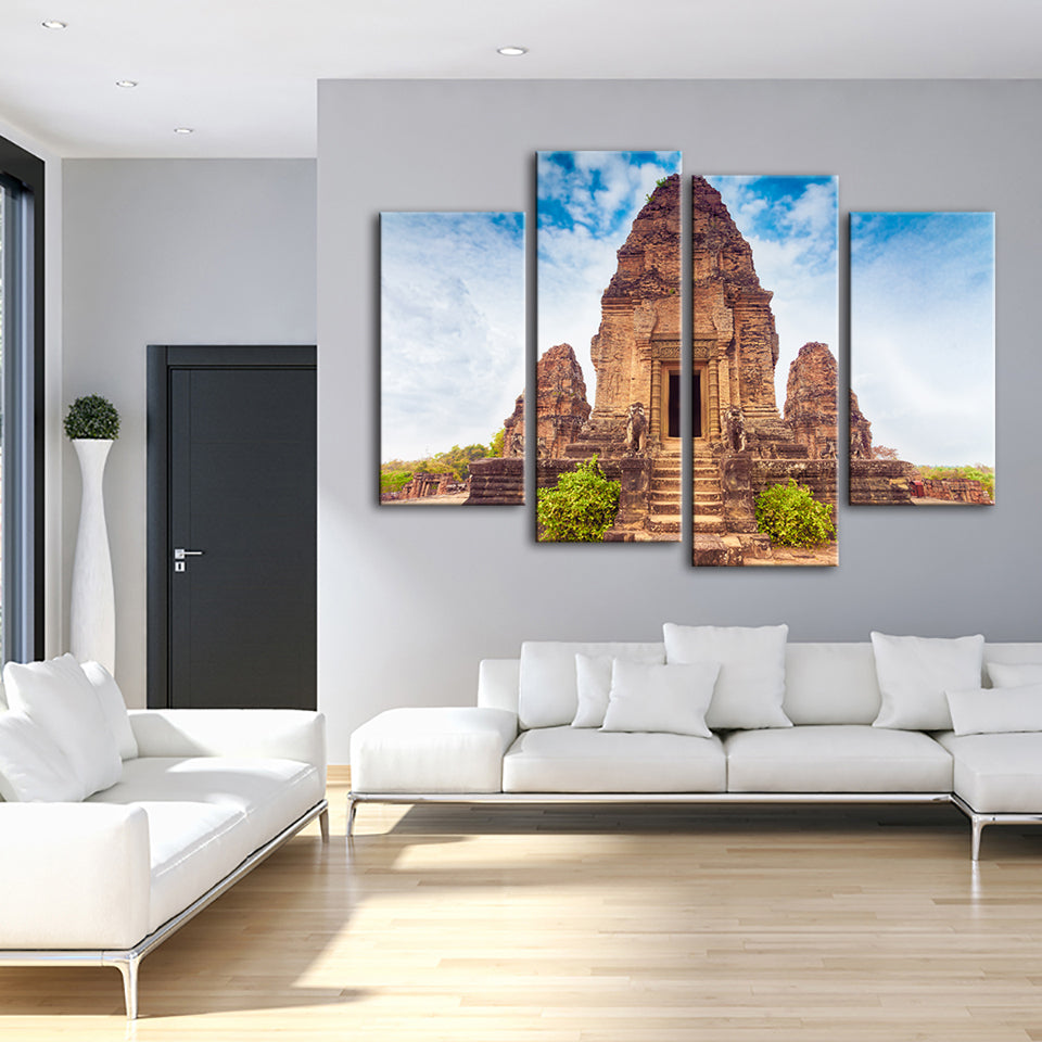 Ancient Temple 4 Stück - Leinwand Wandkunst Gemälde