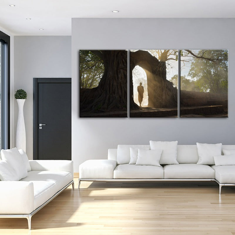 Lone Man Nature-Canvas Wandkunst Gemälde 3 Teile