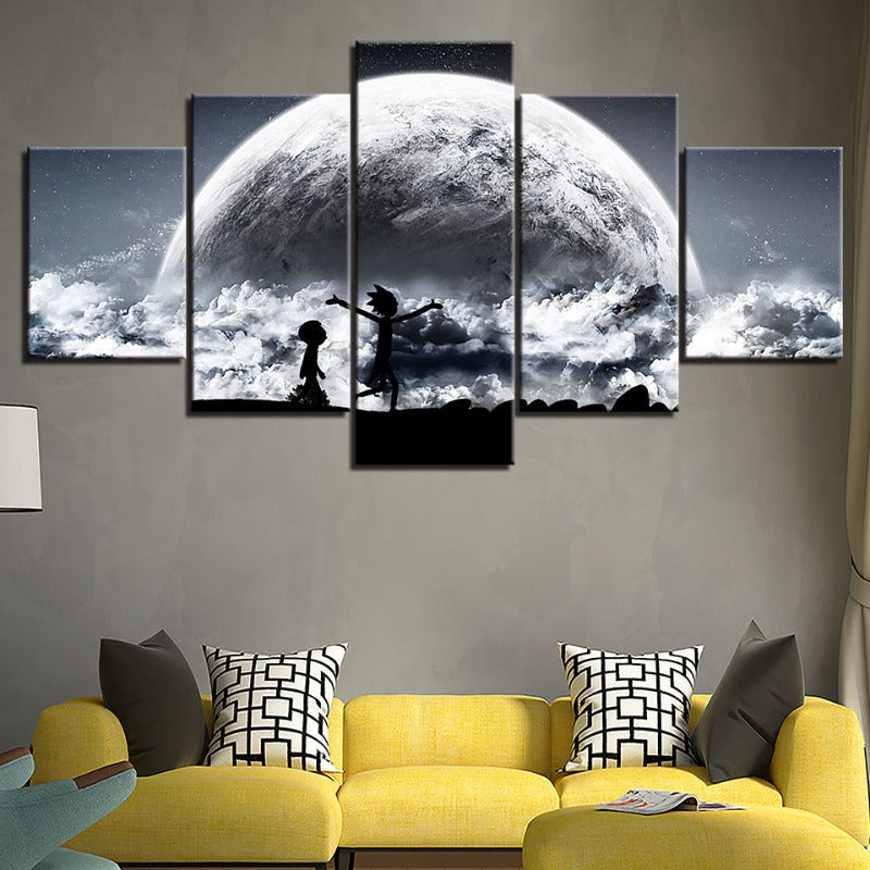 5 Stück Awesome Galaxy View - Leinwand Wandkunst Gemälde