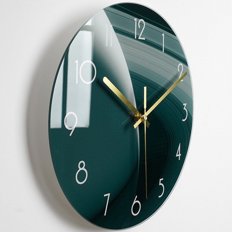 Moderne GlassArt Wanduhr – Künstlerische Uhr mit hochwertigem Glas in 7 Designs, erhältlich in 2 Größen