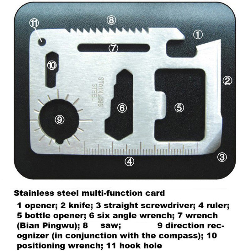 Tragbares SOS-Überlebenskit mit 8 Werkzeugen | Brehn