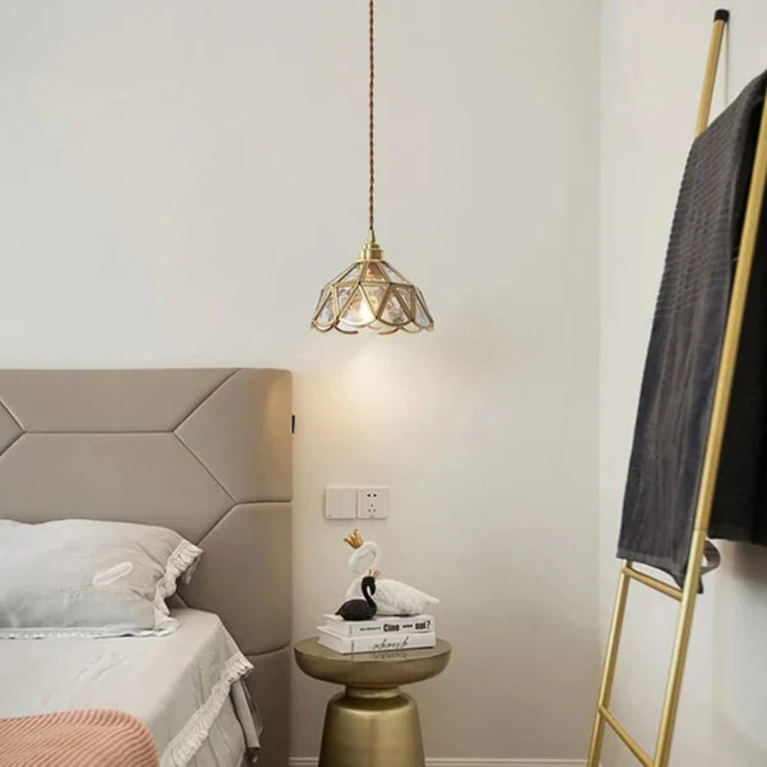 Brehn | Design Pendelleuchte Buntglas