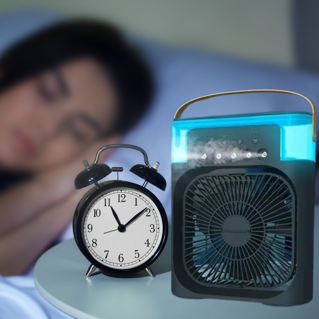 3-in-1 Luftkühler Luftbefeuchter | Tragbar, einstellbare Lüftergeschwindigkeiten & Ideal für Schlafzimmer, Büros & kleine Räume | Brehn