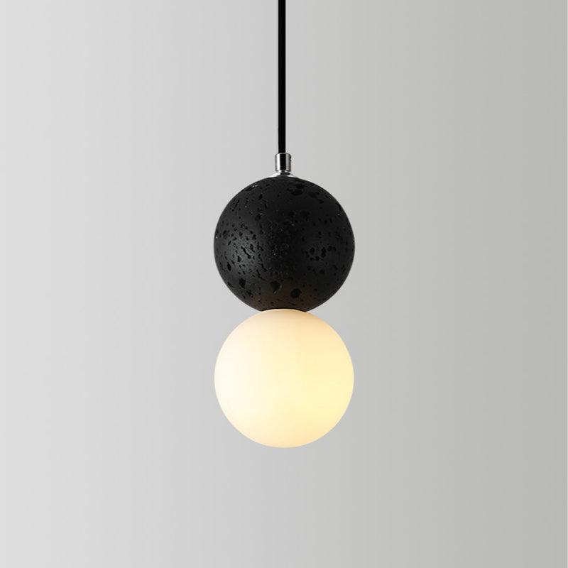 Brehn | Aurora Glow - Luxe LED Pendelleuchte in Schwarz/Weiß